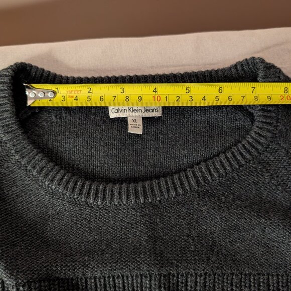 Calvin Klein Jeans Relaxed Fit Men's Cotton Sweater Size XLarge - Picture 7 of 10